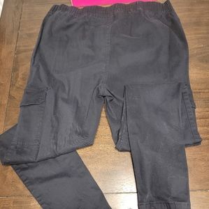 Black cargo joggers